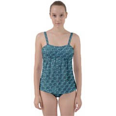 Bubble Wrap Twist Front Tankini Set by artworkshop