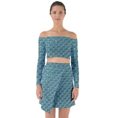 Bubble Wrap Off Shoulder Top With Skirt Set by artworkshop