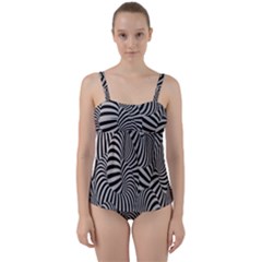 Pattern Twist Front Tankini Set by artworkshop