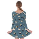 Sushi Pattern Long Sleeve Skater Dress View2