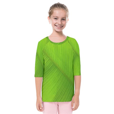 Banana Leaf Kids  Quarter Sleeve Raglan Tee by artworkshop