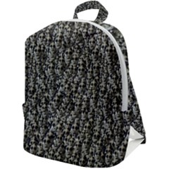 Creepy Head Motif Pattern Zip Up Backpack by dflcprintsclothing