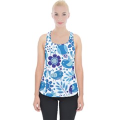 Pattern-with-birds Piece Up Tank Top by Jancukart