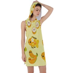 Banana Cichlid Racer Back Hoodie Dress by artworkshop