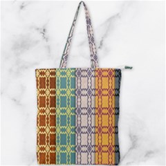 Grungy Vintage Patterns Double Zip Up Tote Bag by artworkshop