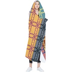 Grungy Vintage Patterns Wearable Blanket by artworkshop