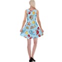 Seamless-pattern-funny-marine-animals-cartoon Reversible Velvet Sleeveless Dress View2