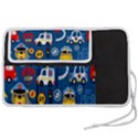 Seamless-pattern-vector-rescue-team-cartoon Pen Storage Case (L) View2