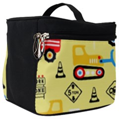 Seamless-pattern-vector-industrial-vehicle-cartoon Make Up Travel Bag (big) by Jancukart