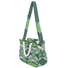 Abstract Pattern Geometric Backgrounds  Rope Handles Shoulder Strap Bag by Eskimos