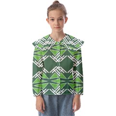 Abstract Pattern Geometric Backgrounds  Kids  Peter Pan Collar Blouse by Eskimos