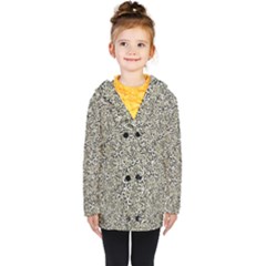 Intricate Ornate Pattern Kids  Double Breasted Button Coat by dflcprintsclothing