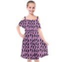 Pink Cat Kids  Cut Out Shoulders Chiffon Dress View1