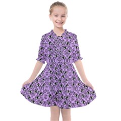 Purple Bats Kids  All Frills Chiffon Dress by NerdySparkleGoth