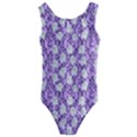 Purple Ghost Kids  Cut-Out Back One Piece Swimsuit View1