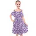 Purple Ghost Kids  Cut Out Shoulders Chiffon Dress View1