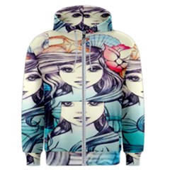 Beautifull Ariel Little Mermaid  Painting Men s Zipper Hoodie by artworkshop