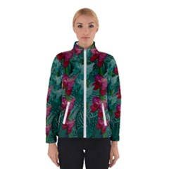 Rare Excotic Forest Of Wild Orchids Vines Blooming In The Calm Women s Bomber Jacket by pepitasart