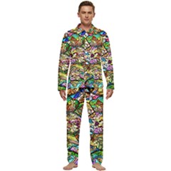 Character Disney Stained Men s Long Sleeve Velvet Pocket Pajamas Set by artworkshop