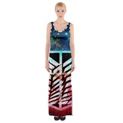 Attack On Titan Shingeki Galaxy Thigh Split Maxi Dress by artworkshop