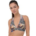 Beauty And The Beast Castle Halter Plunge Bikini Top View1