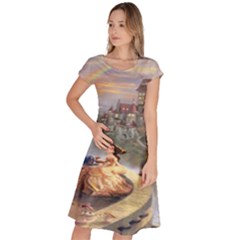 Beauty And The Beast Castle Classic Short Sleeve Dress by artworkshop