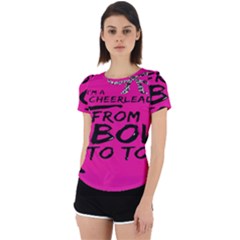 Bow To Toe Cheer Back Cut Out Sport Tee by artworkshop