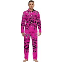 Bow To Toe Cheer Men s Long Sleeve Velvet Pocket Pajamas Set by artworkshop