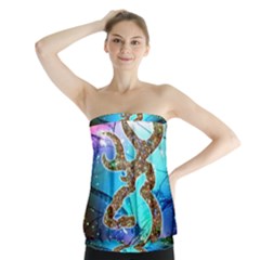 Browning Deer Glitter Galaxy Strapless Top by artworkshop