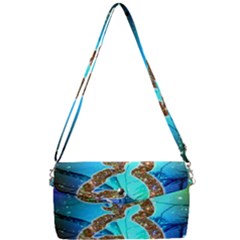 Browning Deer Glitter Galaxy Removable Strap Clutch Bag by artworkshop