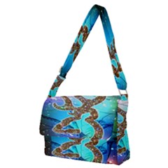 Browning Deer Glitter Galaxy Full Print Messenger Bag (m) by artworkshop