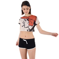 Catcher In The Rye Tie Back Short Sleeve Crop Tee by artworkshop