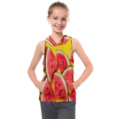 Watermelon Kids  Sleeveless Hoodie by artworkshop