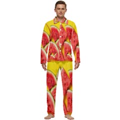 Watermelon Men s Long Sleeve Velvet Pocket Pajamas Set by artworkshop