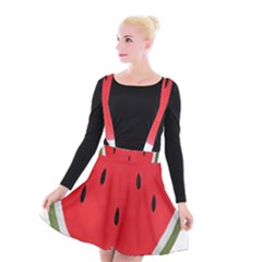 Watermelon Pillow Fluffy Suspender Skater Skirt by artworkshop