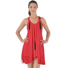 Watermelon Pillow Fluffy Show Some Back Chiffon Dress by artworkshop
