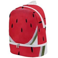 Watermelon Pillow Fluffy Zip Bottom Backpack by artworkshop