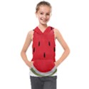 Watermelon Pillow Fluffy Kids  Sleeveless Hoodie View1