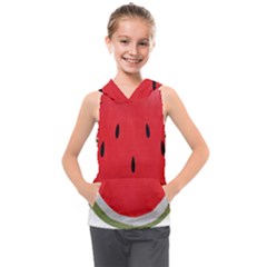 Watermelon Pillow Fluffy Kids  Sleeveless Hoodie by artworkshop