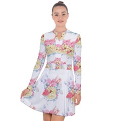 Flamingos Long Sleeve Panel Dress by Sparkle