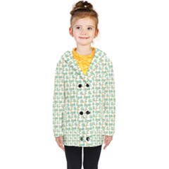 Flowers Pattern Kids  Double Breasted Button Coat by Sparkle