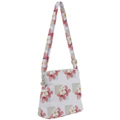 Floral Zipper Messenger Bag by Sparkle