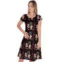 Cat Pattern Classic Short Sleeve Dress View1