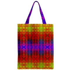 Electric Sunset Zipper Classic Tote Bag by Thespacecampers