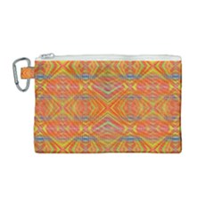 Orange You Glad Canvas Cosmetic Bag (medium) by Thespacecampers