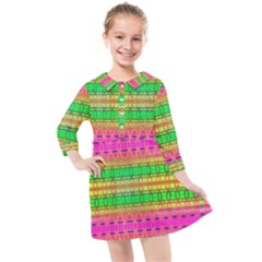 Peace And Love Kids  Quarter Sleeve Shirt Dress by Thespacecampers