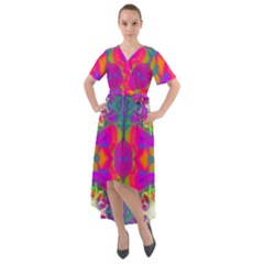 Plasma Ball Front Wrap High Low Dress by Thespacecampers