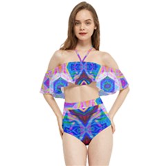 Tippy Flower Power Halter Flowy Bikini Set 