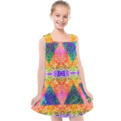 Triangular Dreams Kids  Cross Back Dress by Thespacecampers