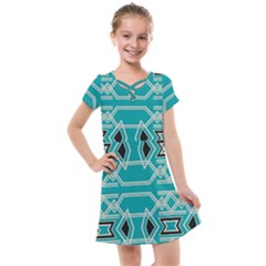 Abstract Pattern Geometric Backgrounds  Kids  Cross Web Dress by Eskimos